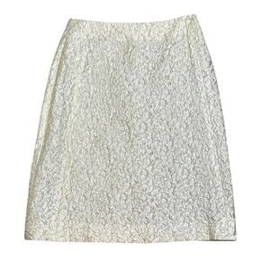 Jil Sander Made in Italy Size 40 US 4 Silk Blend Metallic Gold Pencil Skirt